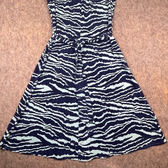 Lands End Tiger Print Resort Cruise Vacation Beach Casual Midi Sundress - Sz L - Picture 9 of 16